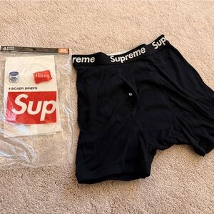 Supreme Black and White Logo Boxer Briefs